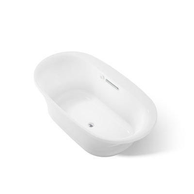 Underscore Oval 66" x 36" Heated Bubblemassage Air Bath with Center Drain