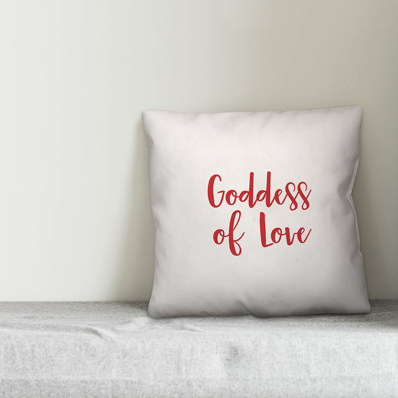  Coussin Goddess of Love, Blanc / rouge, Housse de coussin