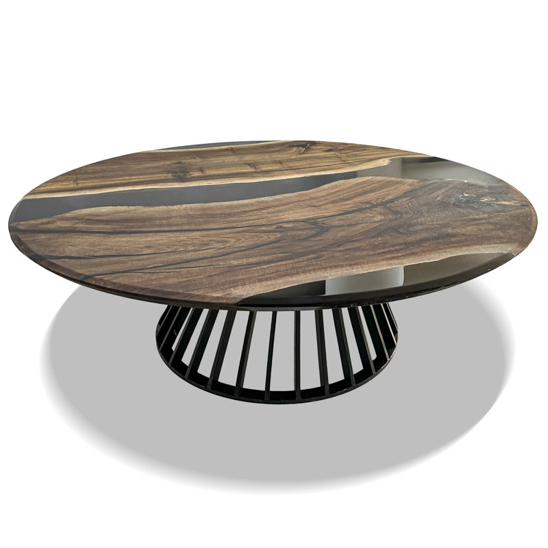 Amiata Round Solid Wood Dining Table, 29.9" W x 29.9" L