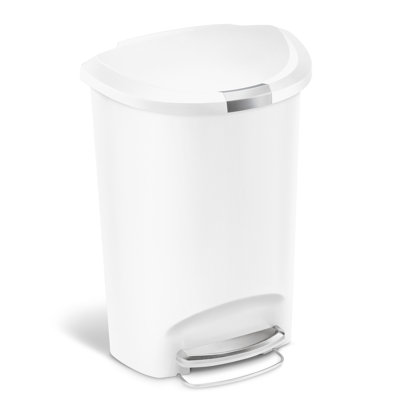 Simplehuman 50L Plastic Semi-Round Pedal Bin