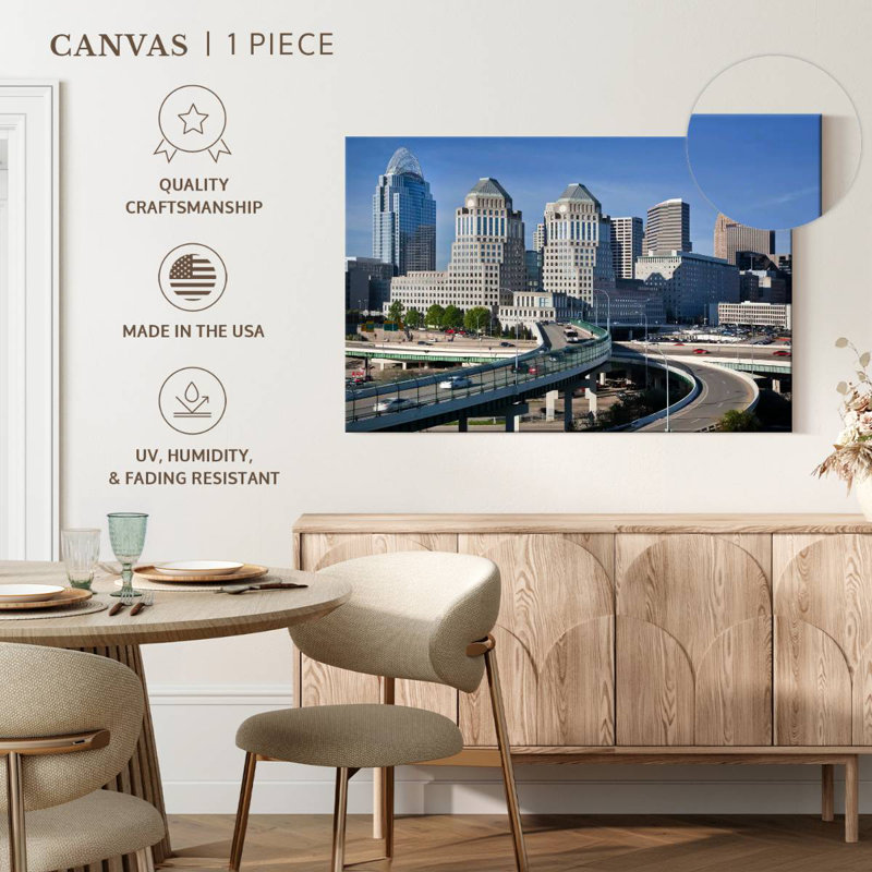 Ohio Cincinnati Cityscape, 20" H x 30" W