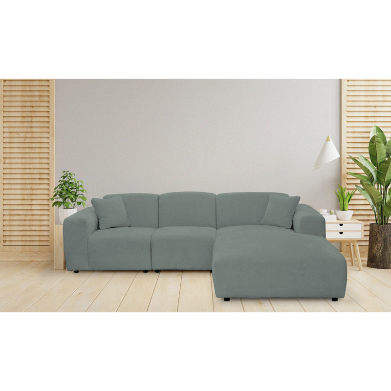 4 Seater Corner Sofa , Right Hand Facing, Teal