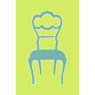 Small Graphic Chair IV (U) by Chariklia Zarris - Wrapped Canvas Art Prints
