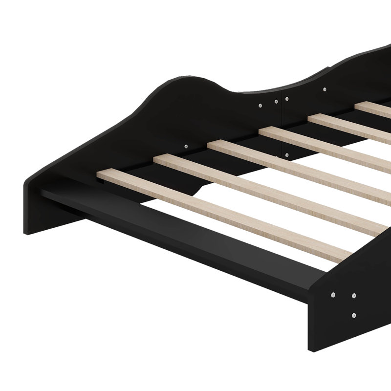 Race Car-Shaped Bed, Black, Full