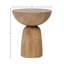 Balak Solid Wood Pedestal End Table-334697338