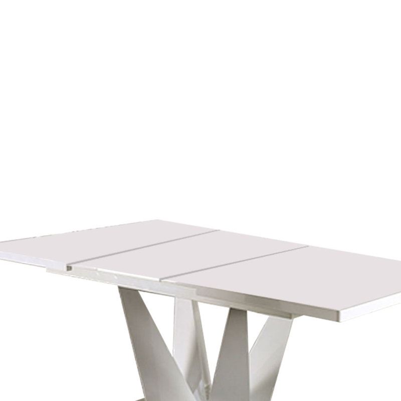 Welbert Glass Top Metal Base Dining Table