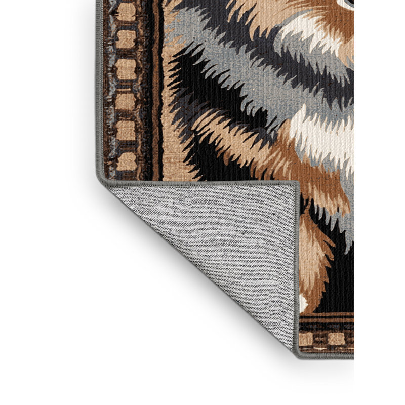Washable Keeshond Dogs Area Rug, Rectangle 2' x 3'