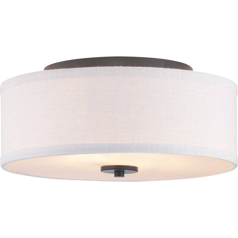 Armindo Fabric Semi Flush Mount, Graphite