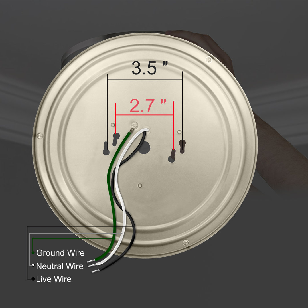 Alcimon 1-Light 14" LED Flush Mount Ebern Designs