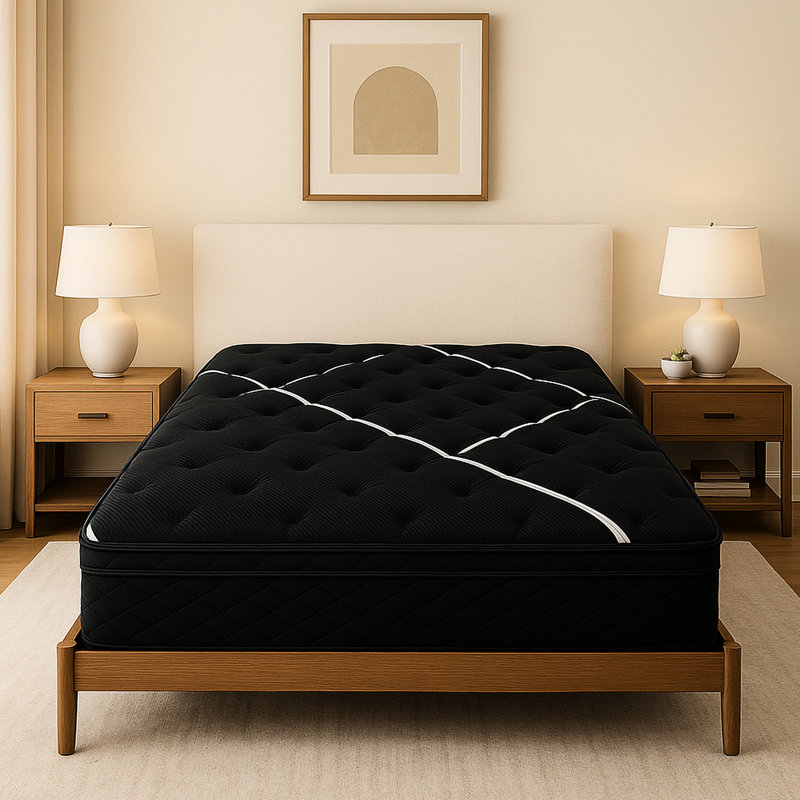 Très grand matelas ferme très grand avec refroidissement double et mousse viscoélastique imprégnée de gel, profondeur de 80 po, largeur moyenne de 76 po pour un sommeil réparateur, largeur de 11,5 po