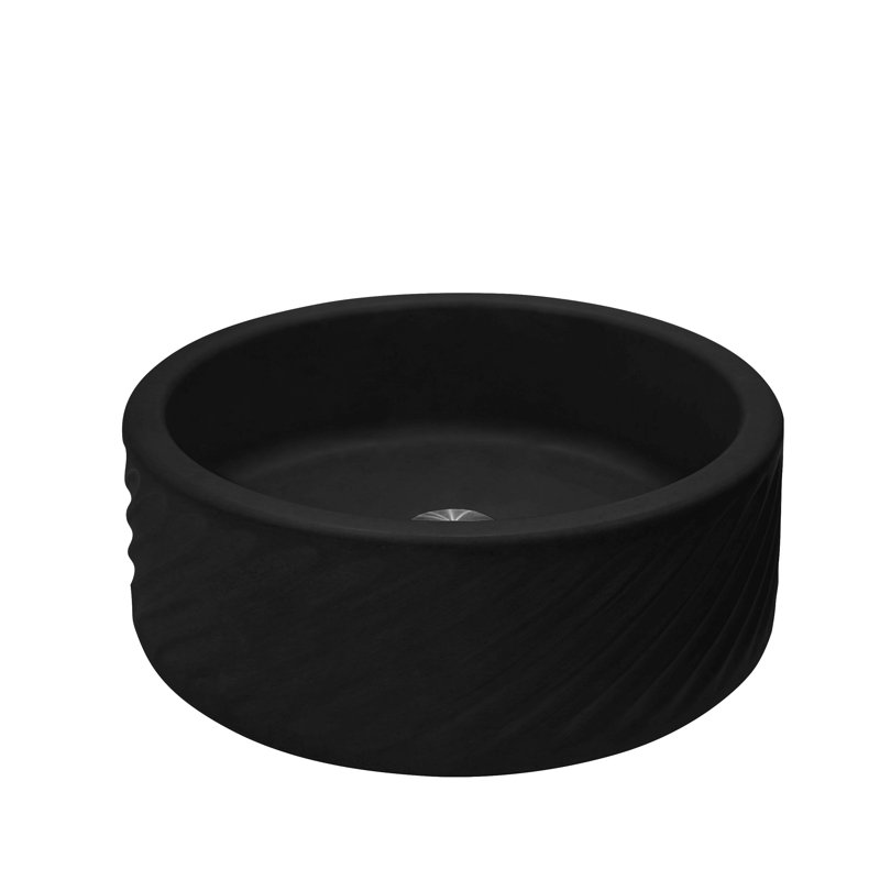 Newterra 16'' L Bathroom Sink, Charcoal