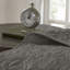 Ensembles de literie en coton durable, grand lit gris foncé, confort de style chalet