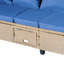 - Patio en résine résistant, bleu, design compact et 3 repose-pieds assortis pour la détente en plein air bleu avec auvent bloquant, solution de rangement, coussins rembourrés en mousse confortables-121047179