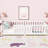 Twin Size White Floor Bed With Rubber Wood Fence, Ideal For Compact Bedrooms, Promotes Independent Sleep Patterns, 7 Slats Mattress Resilience Suitable Tight Spaces, Encourages ' Self - Reliance,-109934356-109934355