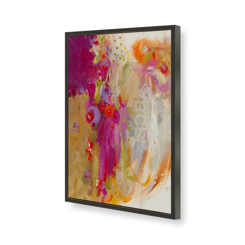 Reproduction d'art sur toile, "From What I Gather" par Janet Itsne, Impression sur cadre ouvert sans papier mat, Noir