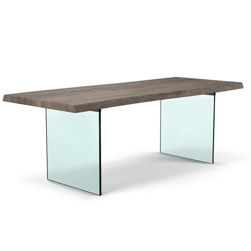 Colin Acacia Solid Wood Top Dining Table, Sandblasted Gray, 29.75"H x 92"L x 40"W
