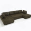 Canapé modulaire 138,5 po, canapé en U, salon, appartement-125983175