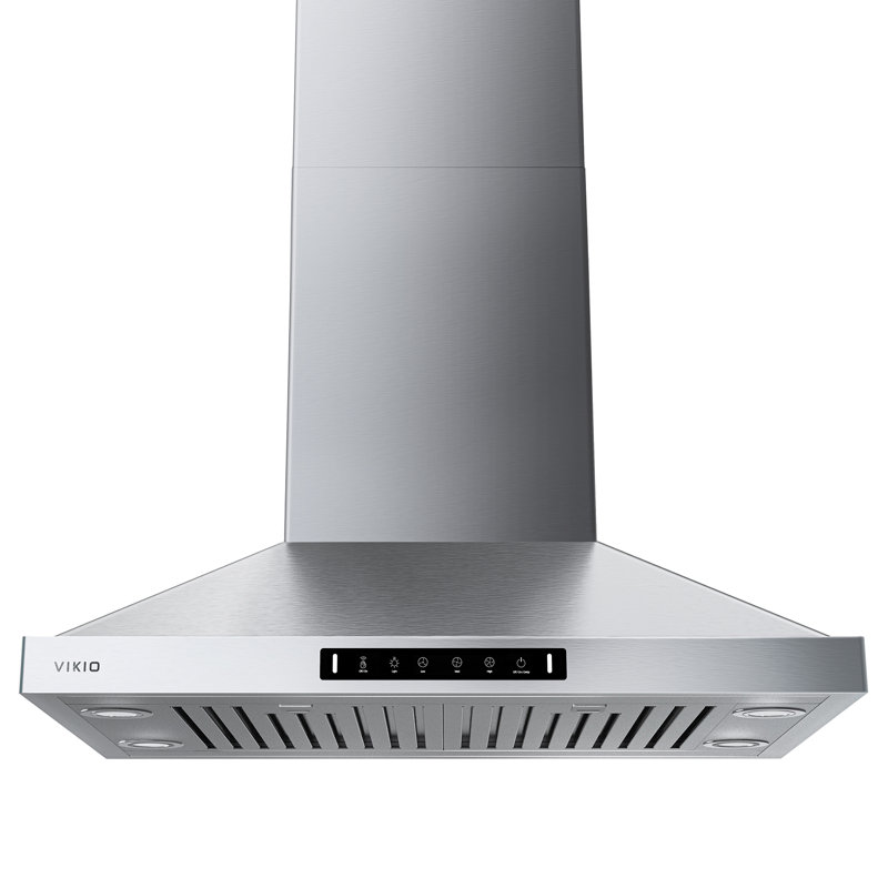 Hotte pour îlot de cuisine convertible de 30 po 600 pi³ / min avec filtre à charbon actif et contrôle des mouvements VIKio