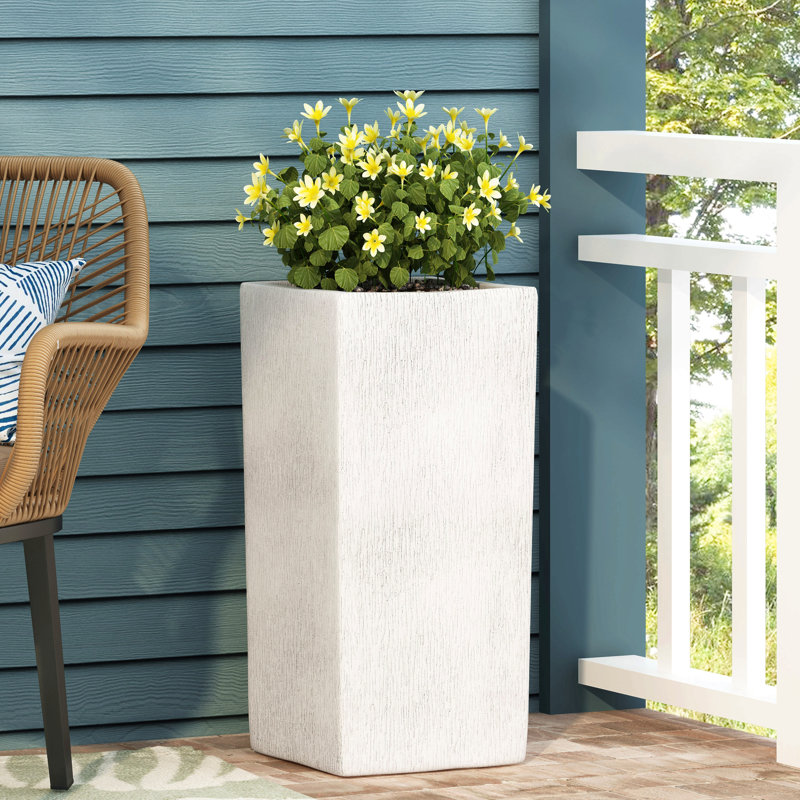 Boîte à fleurs, jardinière pour espace extérieur, 28" H x 13.25" W x 13.25" D