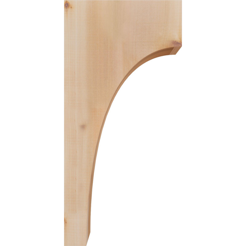 3 1/2"W x 12"D x 24"H Huntington Smooth Corbel, Western Red Cedar, 24" H x 3.5" W x 12" D, Smooth, Western Red Cedar