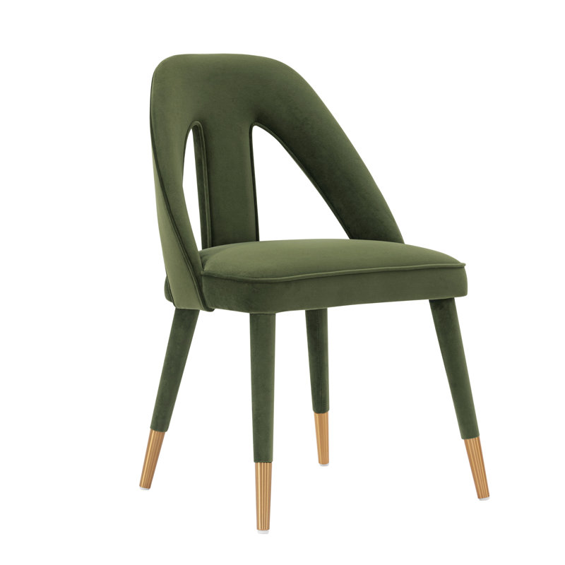 Lilibeth Velvet Side Chair Dining Chair, 1, Olive Green