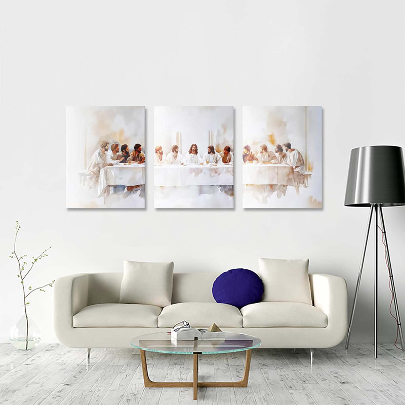 3 Piece Wrapped Canvas Print, 40 cm H x 90 cm W