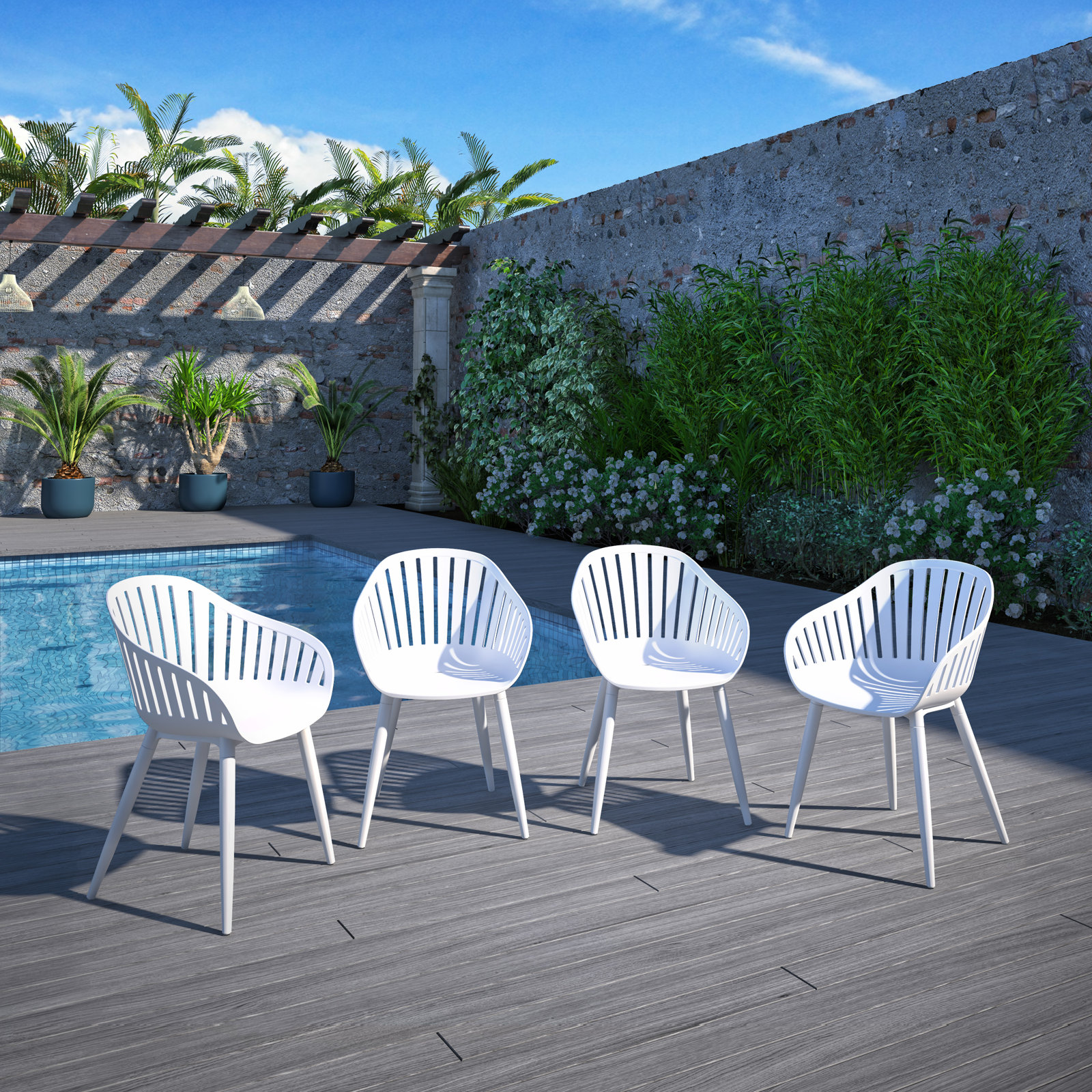 Alyisa Patio Armchair, White