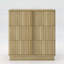 Vintage 3-Drawer Nightstand with Vertical Stripes,Spacious Storage-311406467