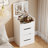3 in 1 Vanity Desk with Plip Top Mirror,Small Make Up Vanity Set with Visible Glass Desktop-1306423251