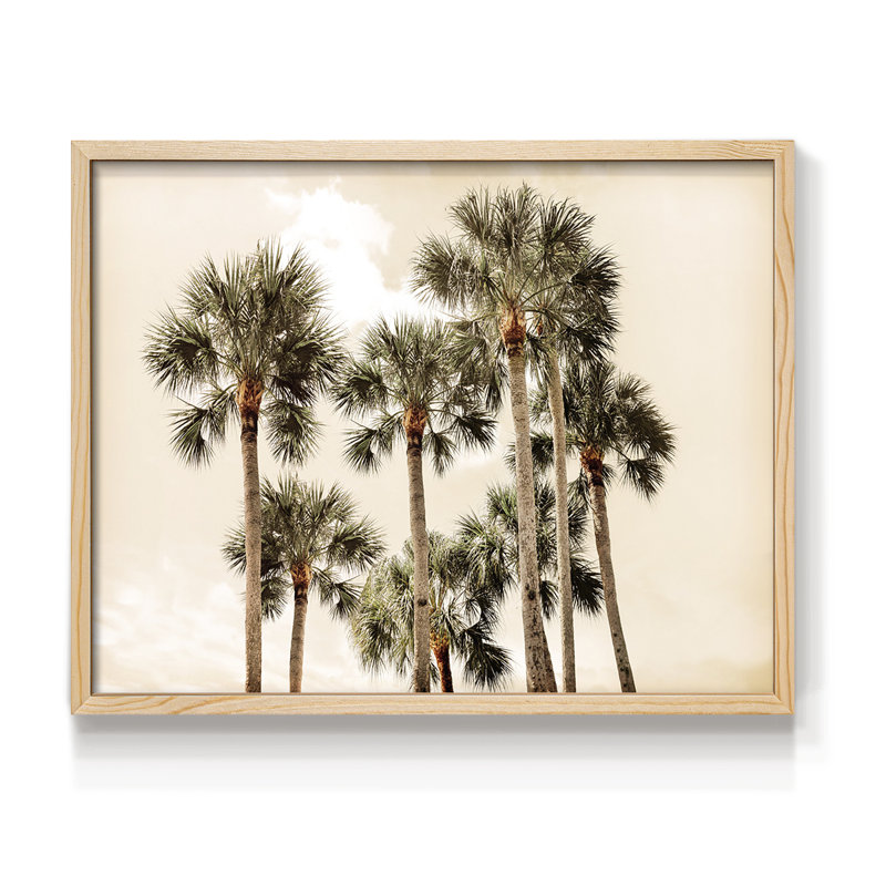 Blush Palms - reproduction encadrée - réarmable, Naturel, H 11 po x l 14 po