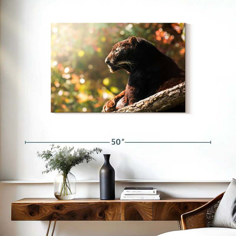 Resting Black Panther, 24" H x 36" W