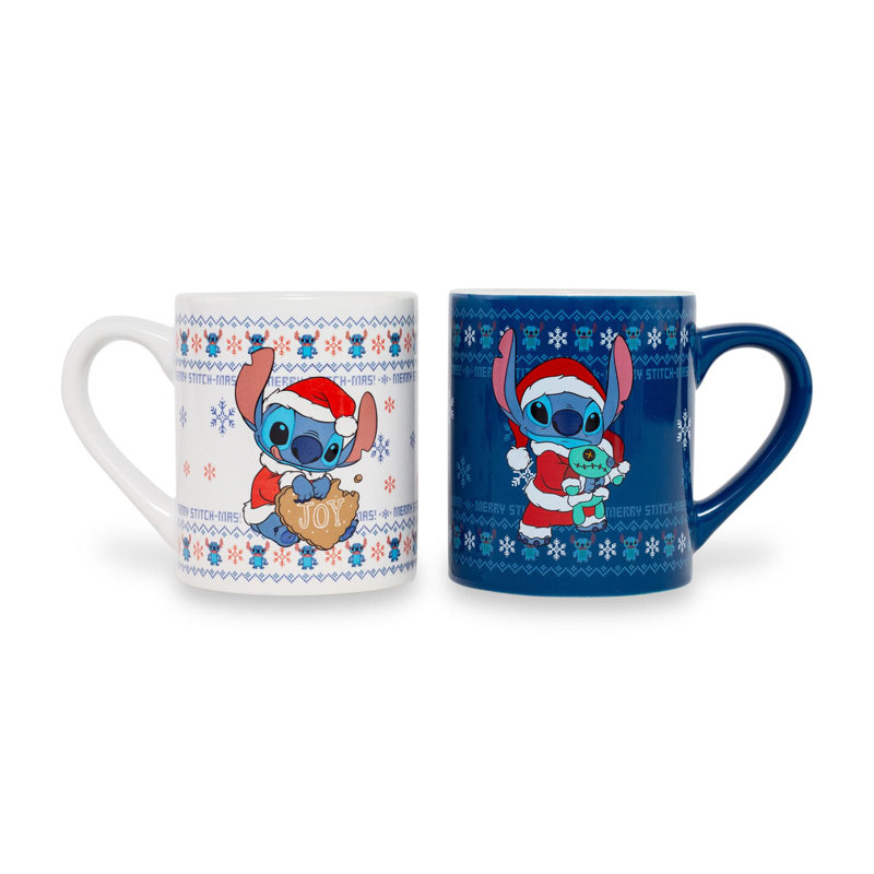 Chandails de Noël en maille en céramique Disney Lilo & Stitch | Ensemble de 2