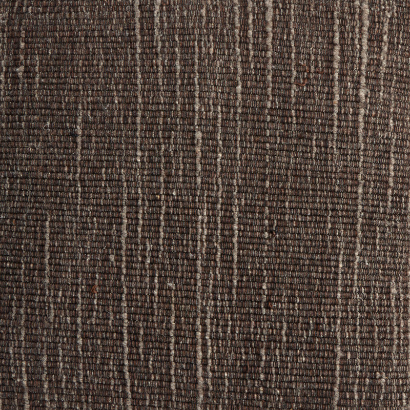 Handwoven Dark Brown Wool Blend Square Throw Pillow