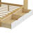 Space Saving L-Shape Daybed With Book Storage - Twin, Natural + White Drawers Twin Mattress,-483052465