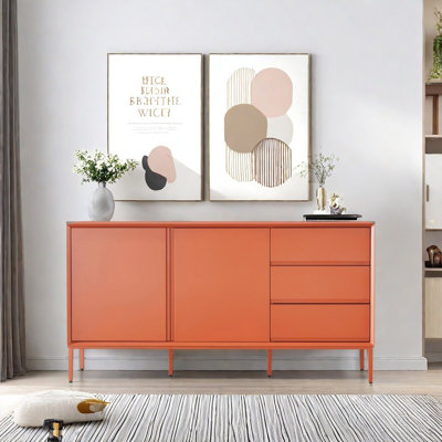 Modern Sideboard Cabinet With 2 Doors, 3 Drawers