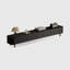 Meuble télé rétro en bois manufacturé noir-898736151