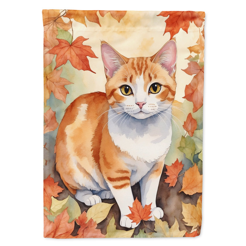Chat en feuilles d'automne, Bobtail japonais