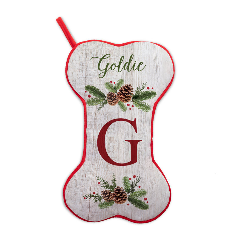 Name Personalized Bone Shape Stocking, Yes
