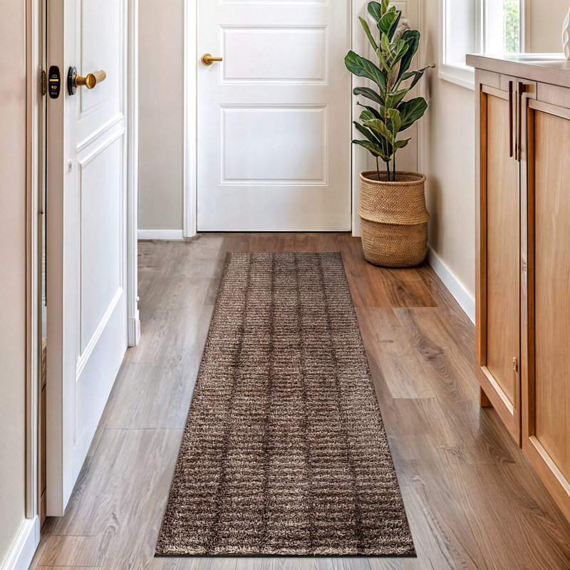 Tapis à poils longs Bohemian, Tapis de couloir 2 pi 2 po x 8 pi