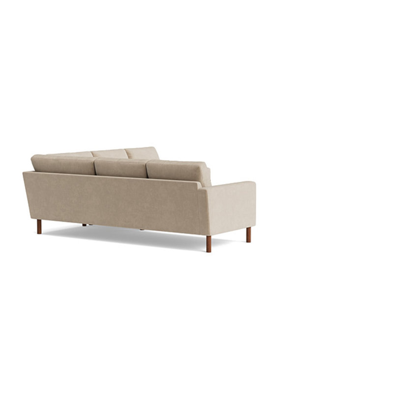 Laguna Sectional, Left Hand Facing, Velvet - Beige
