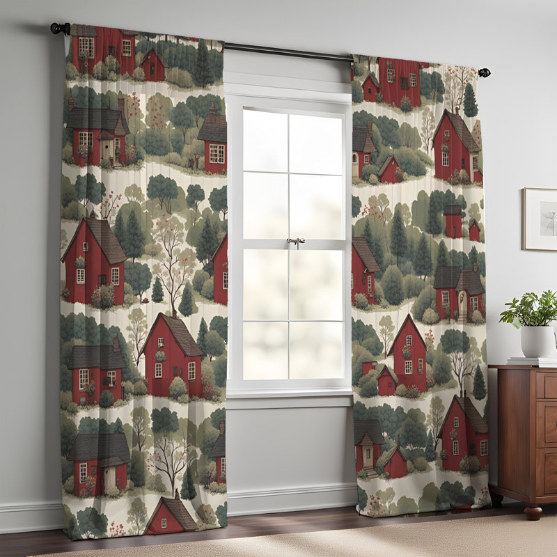 Paire de rideaux semi-transparents en polyester Rosanda, L 20 po x L 82 po