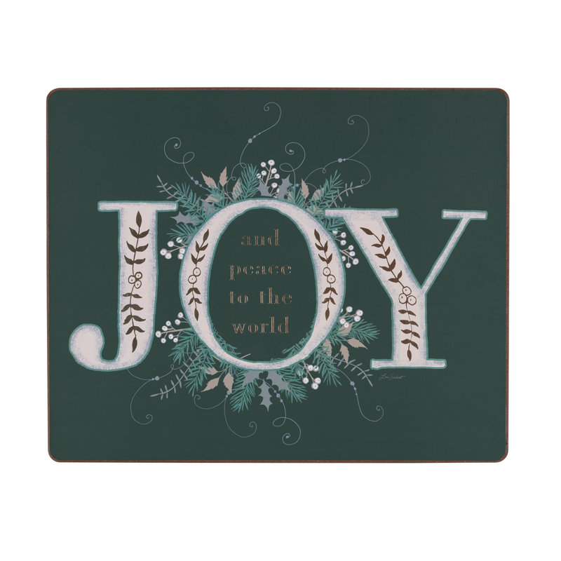 Ensemble de 6 napperons rigides Joy Emerald