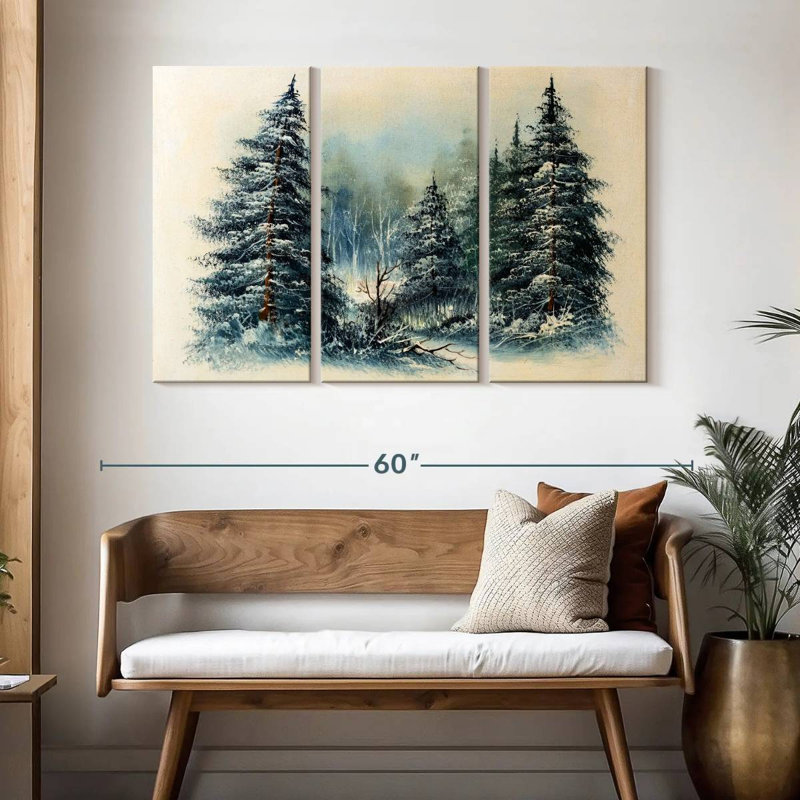 Harnek Winter Evergreen Forest, H 32 po x l 50 po