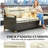 Wicker Patio Sofa,3 Seater Outdoor Couch Sofa,Wide Deep Seat Sofa