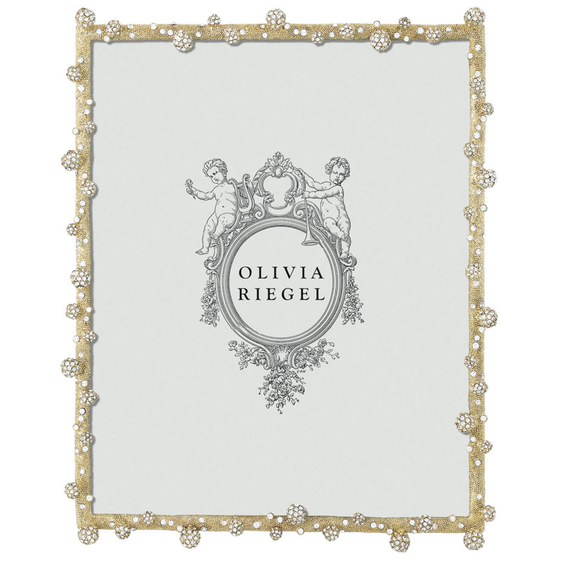 Pavé Odyssey Metal Picture Frame, 8" x 10", Gold