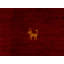 Handwoven Wool Gabbeh Uni Red Rug-943607476