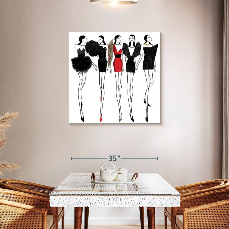 Shuttleworth Fashion Pop of Red, H 36 po x l 36 po