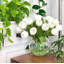 Real Touch Tulip Table Centerpiece In Bubble Glass Vase-336422241
