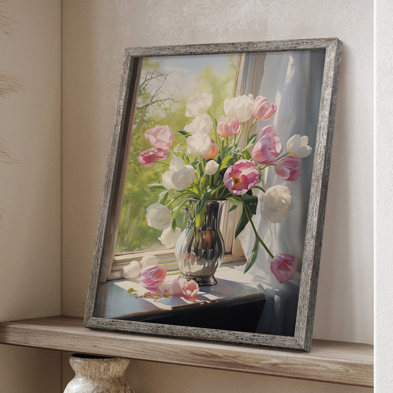 Reproduction encadrée FLORAL Series DCCXCIX - bois massif, H 11 po x l 9 po