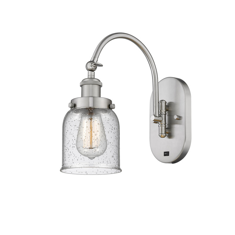 Applique articulée à 1 lumière à intensité variable Shauna, Ampoule non incluse, Nickel satiné brossé